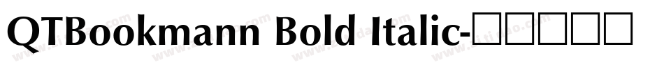 QTBookmann Bold Italic字体转换